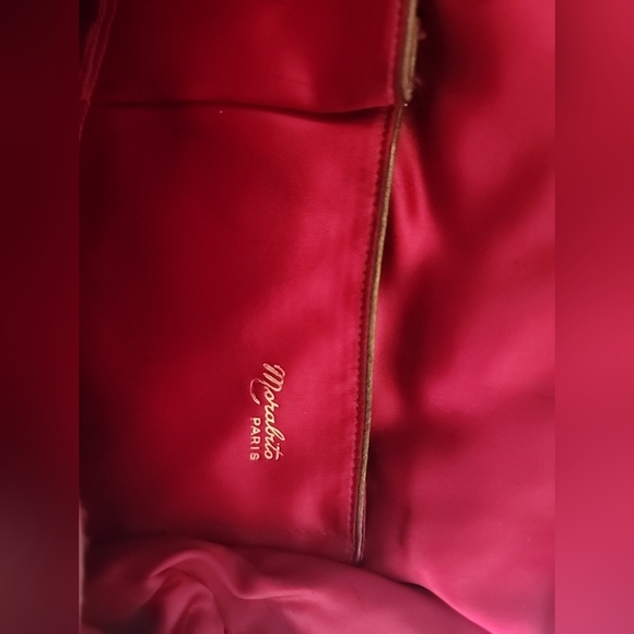 Morabito Vintage glass micro beaded Bag Lined in red Silk. Made In France. - Picture 3 of 16